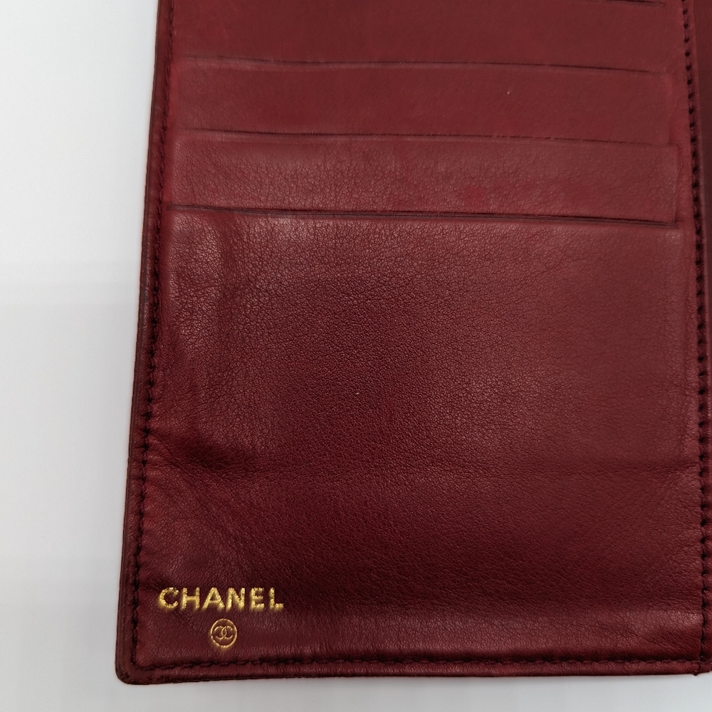 Chanel Caviar Leather Red/Burgundy Wallet - Picture 3 of 8